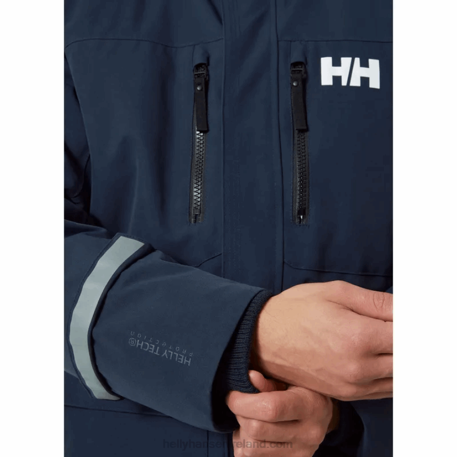 NAVY 8V222F386 Helly-Hansen MEN'S VARANGER DOWN PARKA