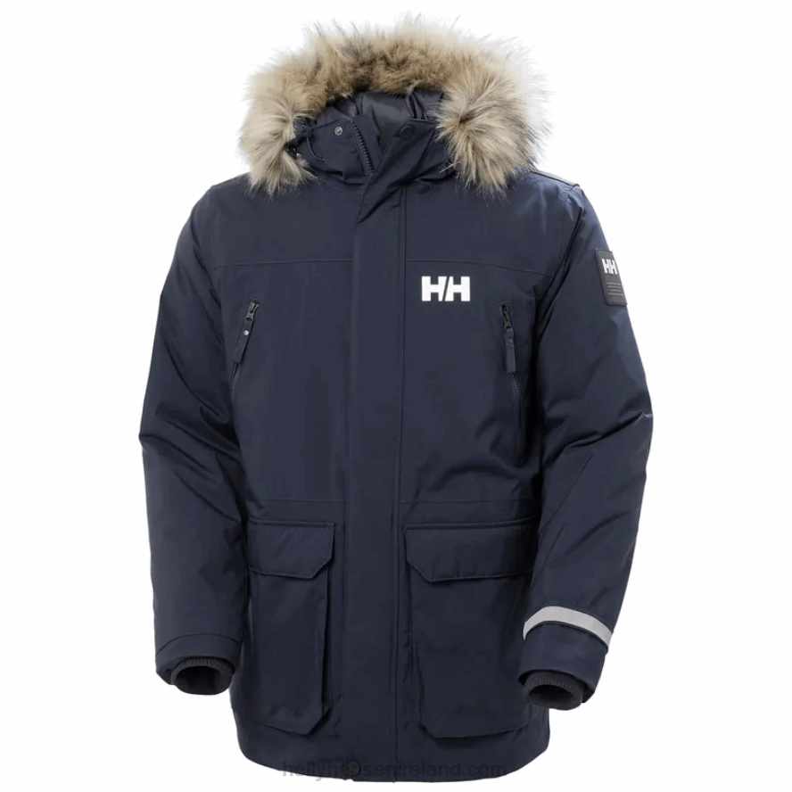 NAVY 8V222F393 Helly-Hansen MEN'S REINE WINTER PARKA
