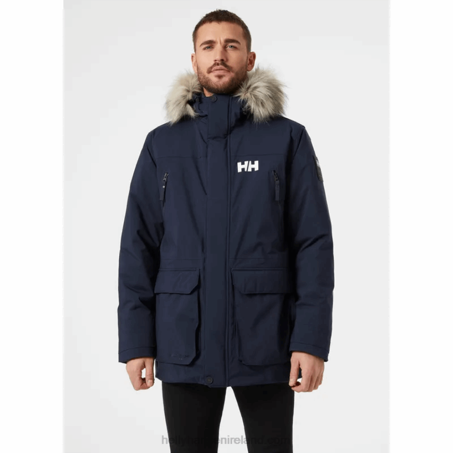 NAVY 8V222F393 Helly-Hansen MEN'S REINE WINTER PARKA