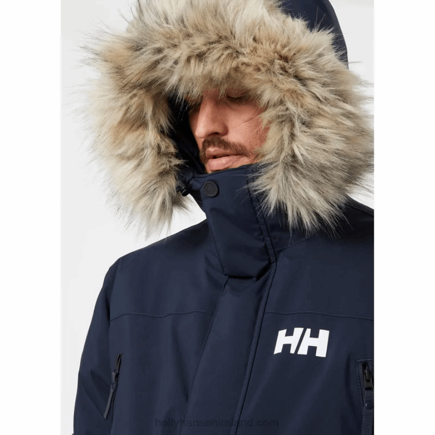NAVY 8V222F393 Helly-Hansen MEN'S REINE WINTER PARKA