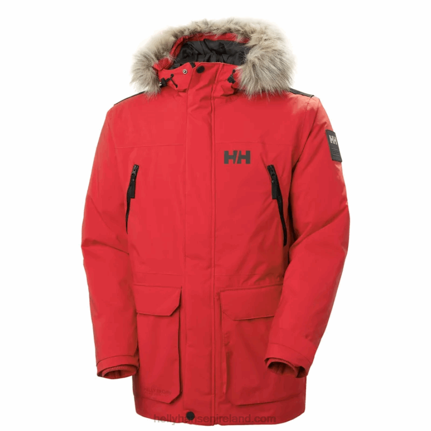 RED 8V222F391 Helly-Hansen MEN'S REINE WINTER PARKA
