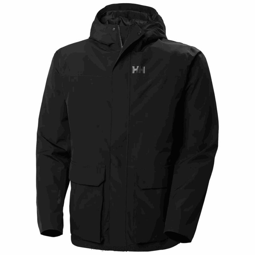 BLACK 8V222F241 Helly-Hansen MEN'S T2 UTILITY RAIN JACKET