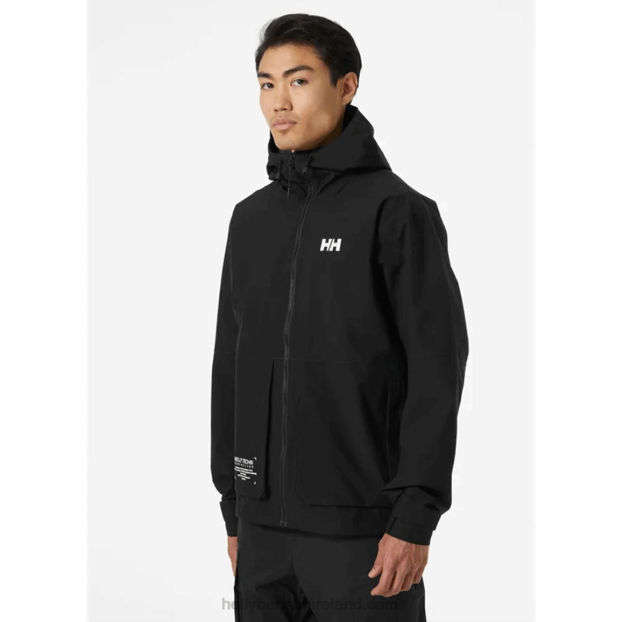 BLACK 8V222F243 Helly-Hansen MEN'S MOVE RAIN JACKET