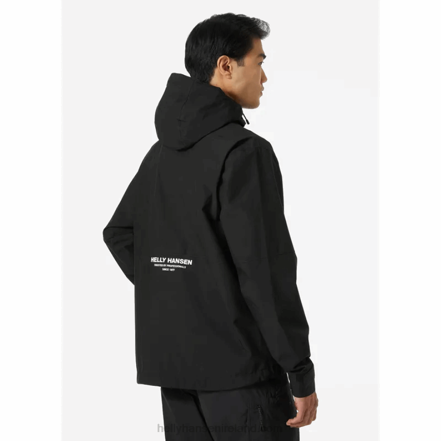 BLACK 8V222F243 Helly-Hansen MEN'S MOVE RAIN JACKET