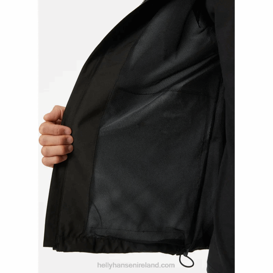 BLACK 8V222F243 Helly-Hansen MEN'S MOVE RAIN JACKET