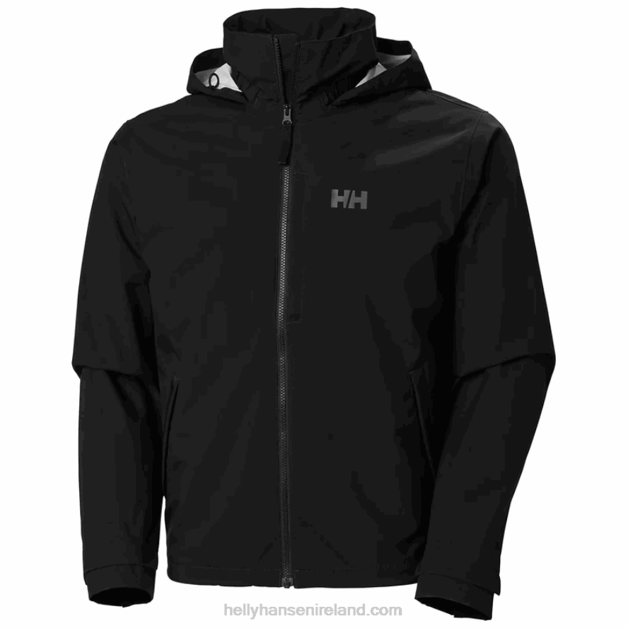 BLACK 8V222F246 Helly-Hansen MEN'S VICTOR RAIN JACKET