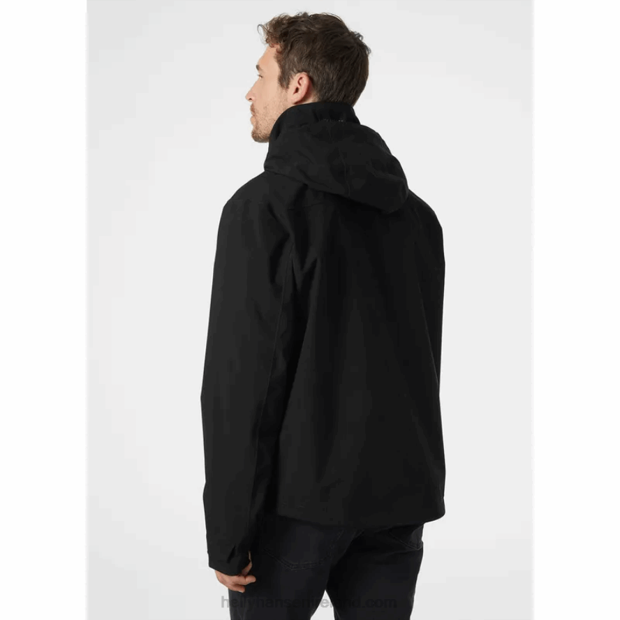 BLACK 8V222F246 Helly-Hansen MEN'S VICTOR RAIN JACKET