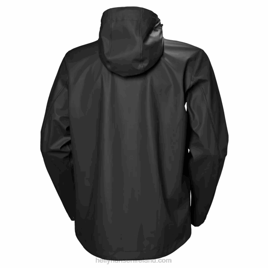 BLACK 8V222F264 Helly-Hansen MEN'S MOSS RAIN JACKET