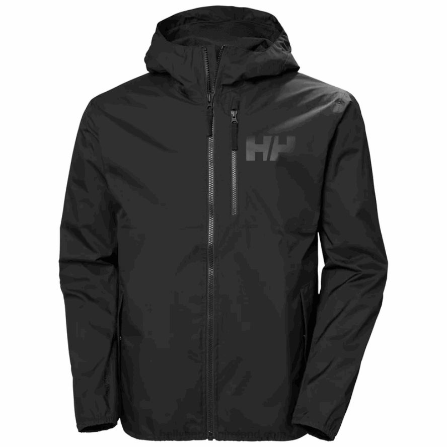 BLACK 8V222F285 Helly-Hansen MEN'S BELFAST 2 PACKABLE JACKET