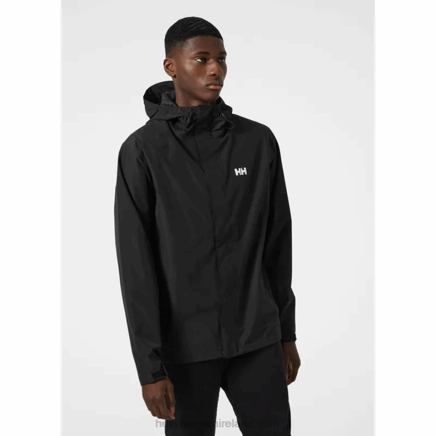 BLACK 8V222F292 Helly-Hansen MEN'S PORTLAND RAIN JACKET