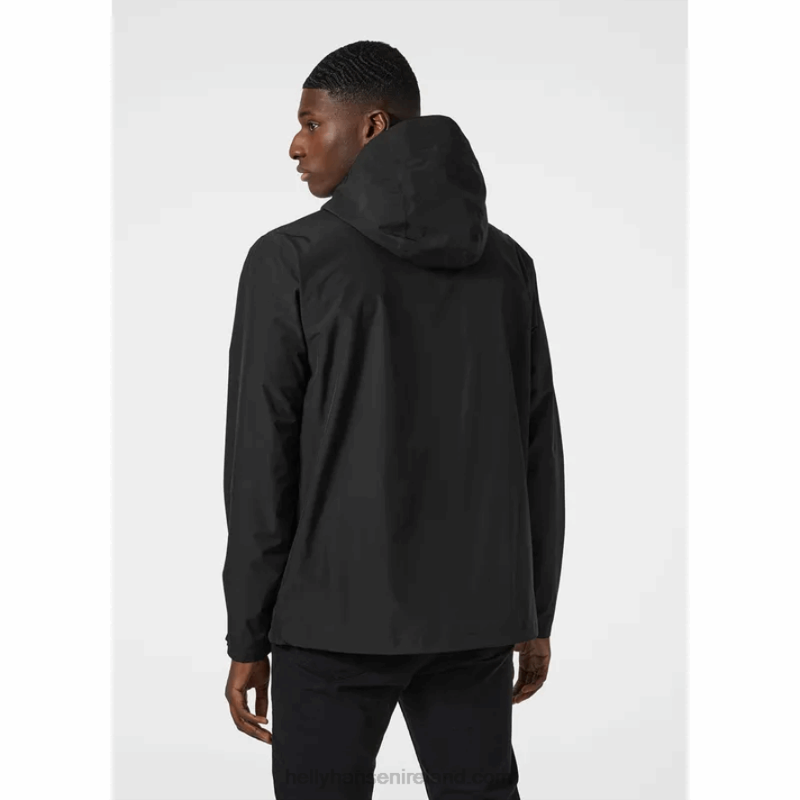 BLACK 8V222F292 Helly-Hansen MEN'S PORTLAND RAIN JACKET