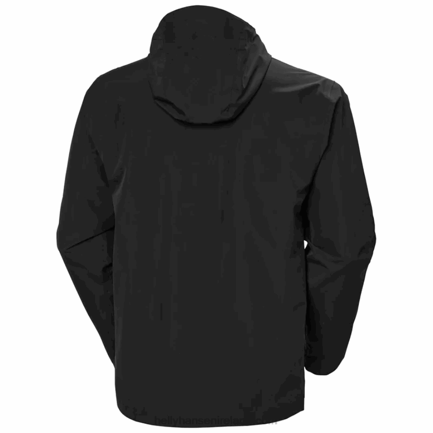 BLACK 8V222F292 Helly-Hansen MEN'S PORTLAND RAIN JACKET