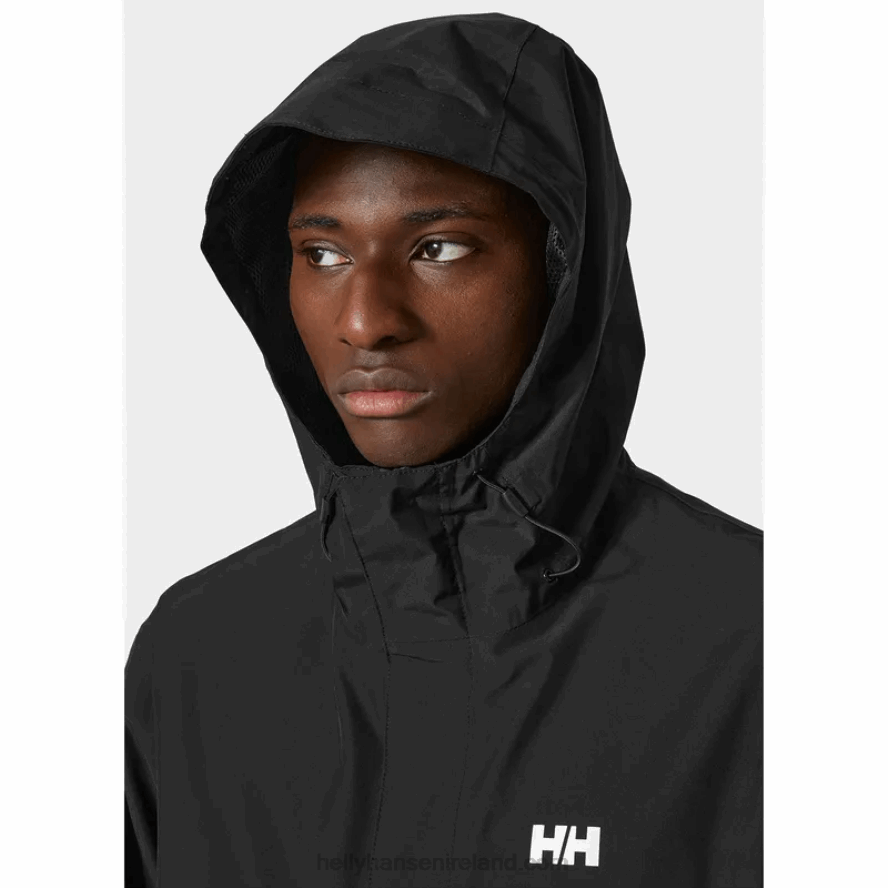 BLACK 8V222F292 Helly-Hansen MEN'S PORTLAND RAIN JACKET