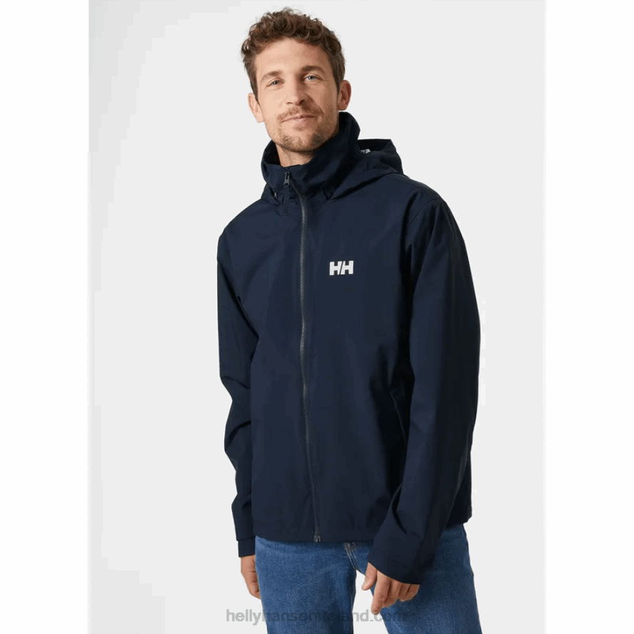NAVY 8V222F247 Helly-Hansen MEN'S VICTOR RAIN JACKET