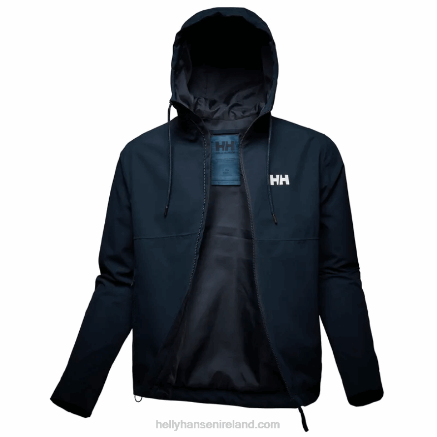NAVY 8V222F250 Helly-Hansen MEN'S URBAN RIGGING RAIN JACKET