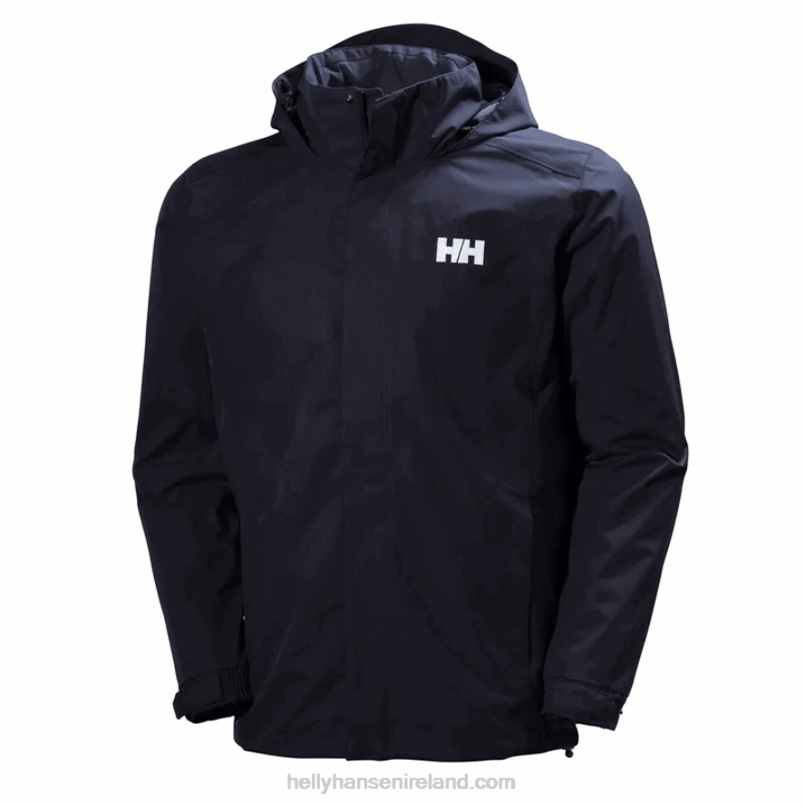 NAVY 8V222F261 Helly-Hansen MEN'S DUBLINER WATERPROOF JACKET