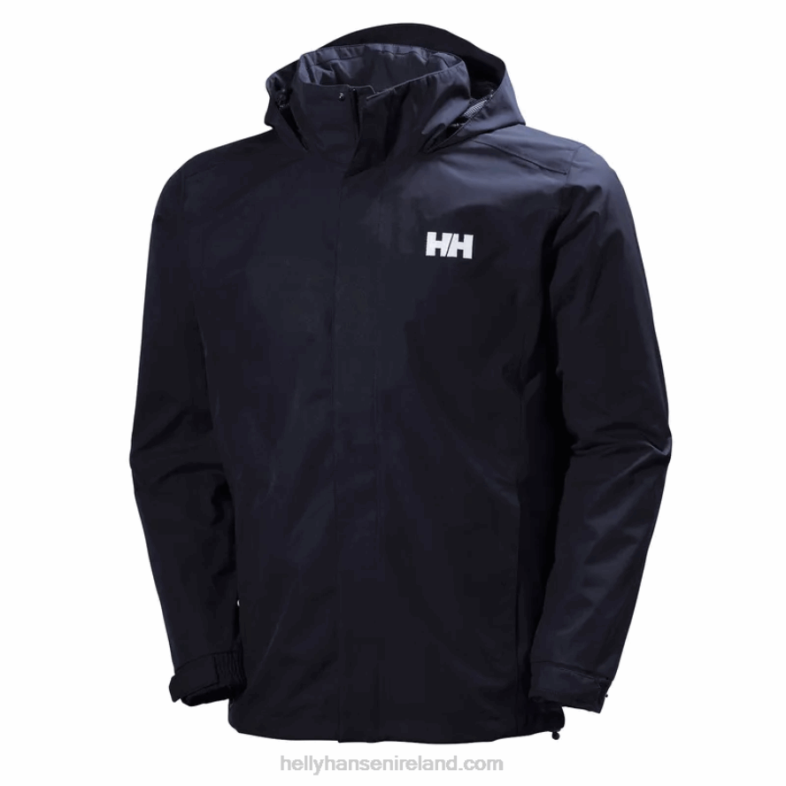 NAVY 8V222F261 Helly-Hansen MEN'S DUBLINER WATERPROOF JACKET
