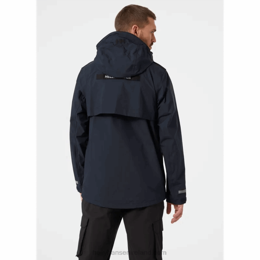 NAVY 8V222F277 Helly-Hansen MEN'S PATROL TRANSITION RAIN JACKET