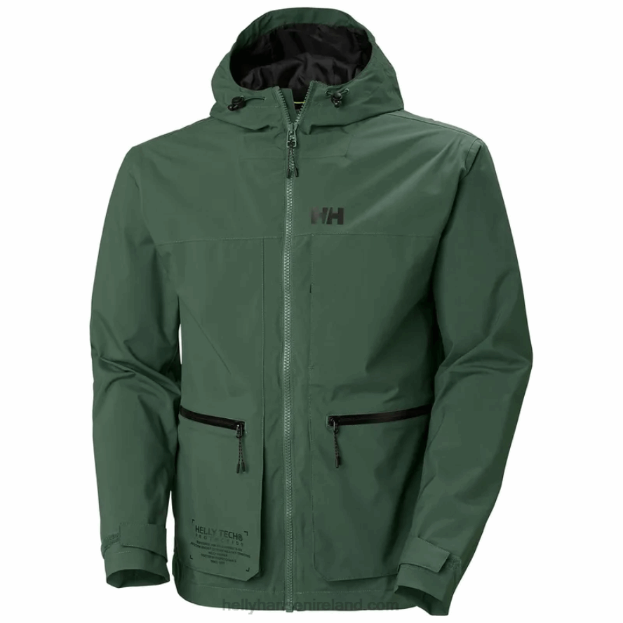 SPRUCE 8V222F231 Helly-Hansen MEN'S MOVE HOODED RAIN JACKET