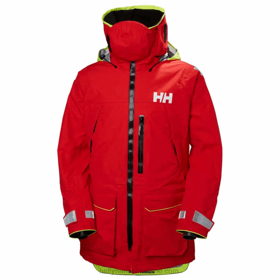 ALERT RED 8V222F44 Helly-Hansen MEN'S AEGIR OCEAN SAILING JACKET