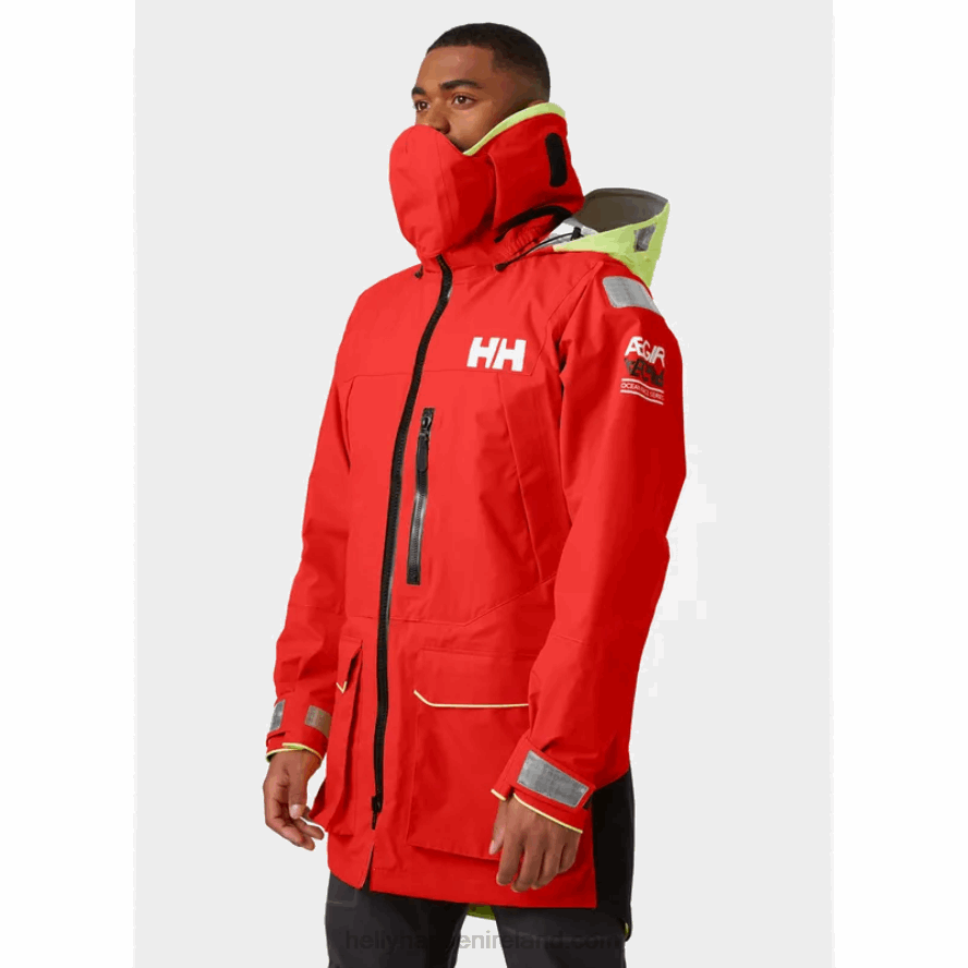 ALERT RED 8V222F44 Helly-Hansen MEN'S AEGIR OCEAN SAILING JACKET
