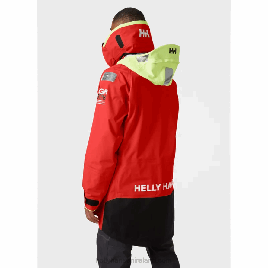 ALERT RED 8V222F44 Helly-Hansen MEN'S AEGIR OCEAN SAILING JACKET