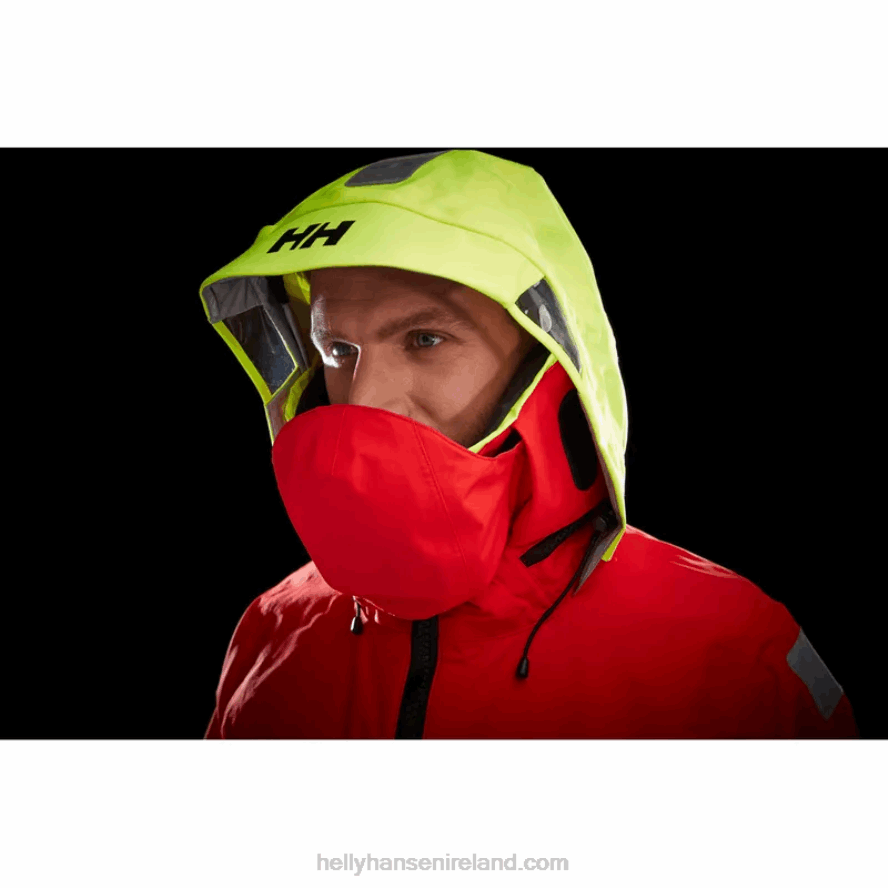 ALERT RED 8V222F44 Helly-Hansen MEN'S AEGIR OCEAN SAILING JACKET