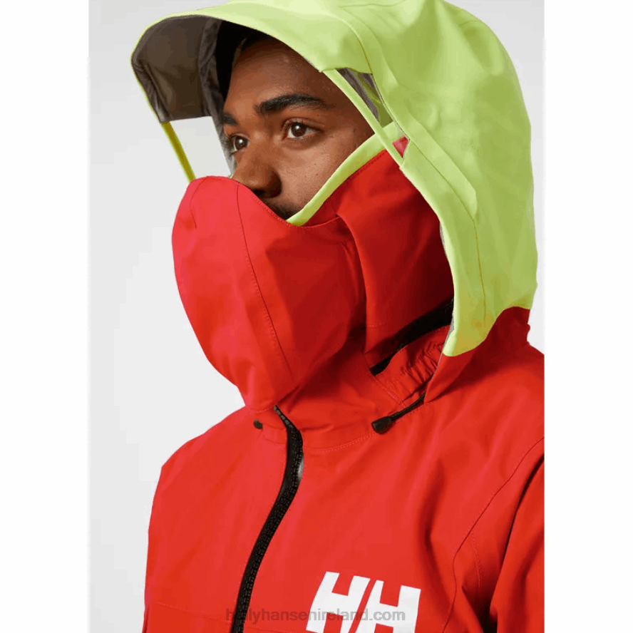 ALERT RED 8V222F44 Helly-Hansen MEN'S AEGIR OCEAN SAILING JACKET