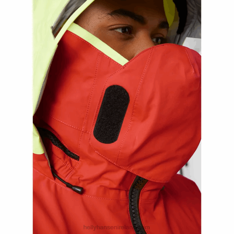 ALERT RED 8V222F44 Helly-Hansen MEN'S AEGIR OCEAN SAILING JACKET