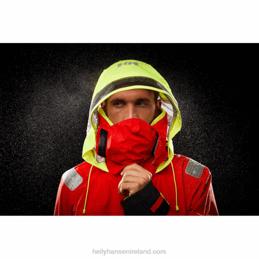 ALERT RED 8V222F47 Helly-Hansen MEN'S AEGIR RACE SAILING JACKET 2.0