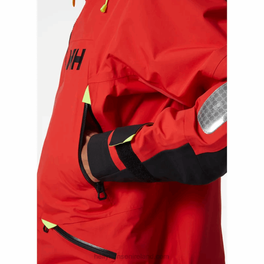 ALERT RED 8V222F47 Helly-Hansen MEN'S AEGIR RACE SAILING JACKET 2.0