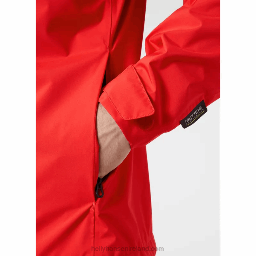 ALERT RED 8V222F95 Helly-Hansen MEN'S HP RACING LIFALOFT HOODED SAILING JACKET