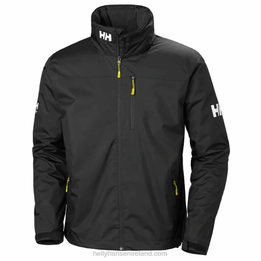 BLACK 8V222F22 Helly-Hansen MEN'S CREW HOODED MIDLAYER JACKET