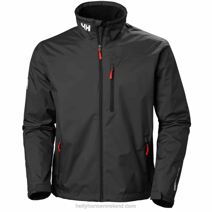 BLACK 8V222F31 Helly-Hansen MEN'S CREW SAILING JACKET