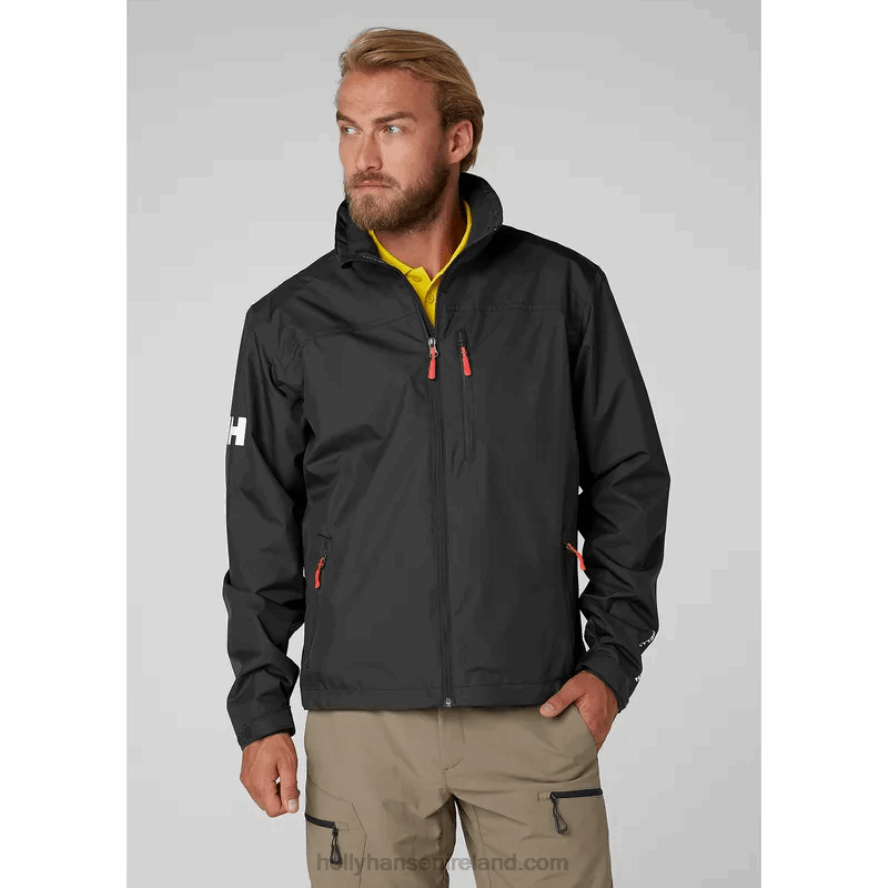 BLACK 8V222F31 Helly-Hansen MEN'S CREW SAILING JACKET