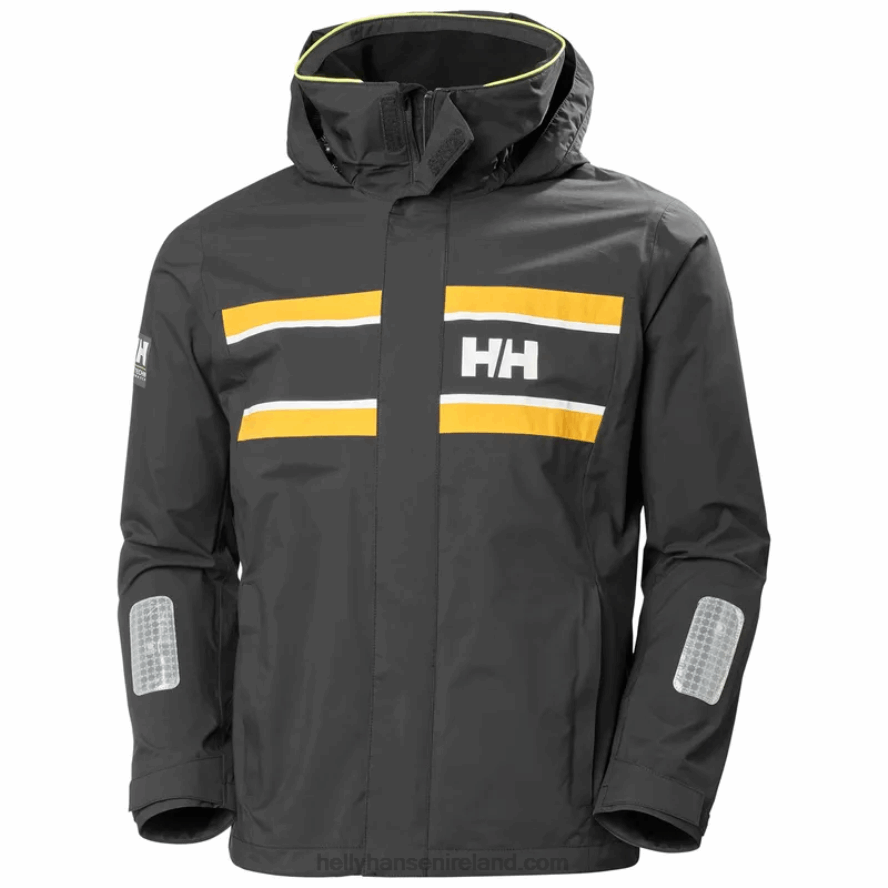 EBONY 8V222F110 Helly-Hansen MEN'S SALTHOLM SAILING JACKET