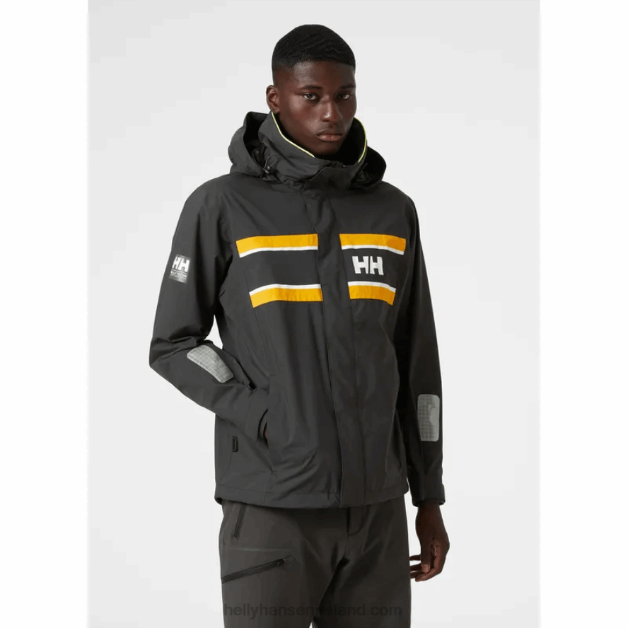 EBONY 8V222F110 Helly-Hansen MEN'S SALTHOLM SAILING JACKET