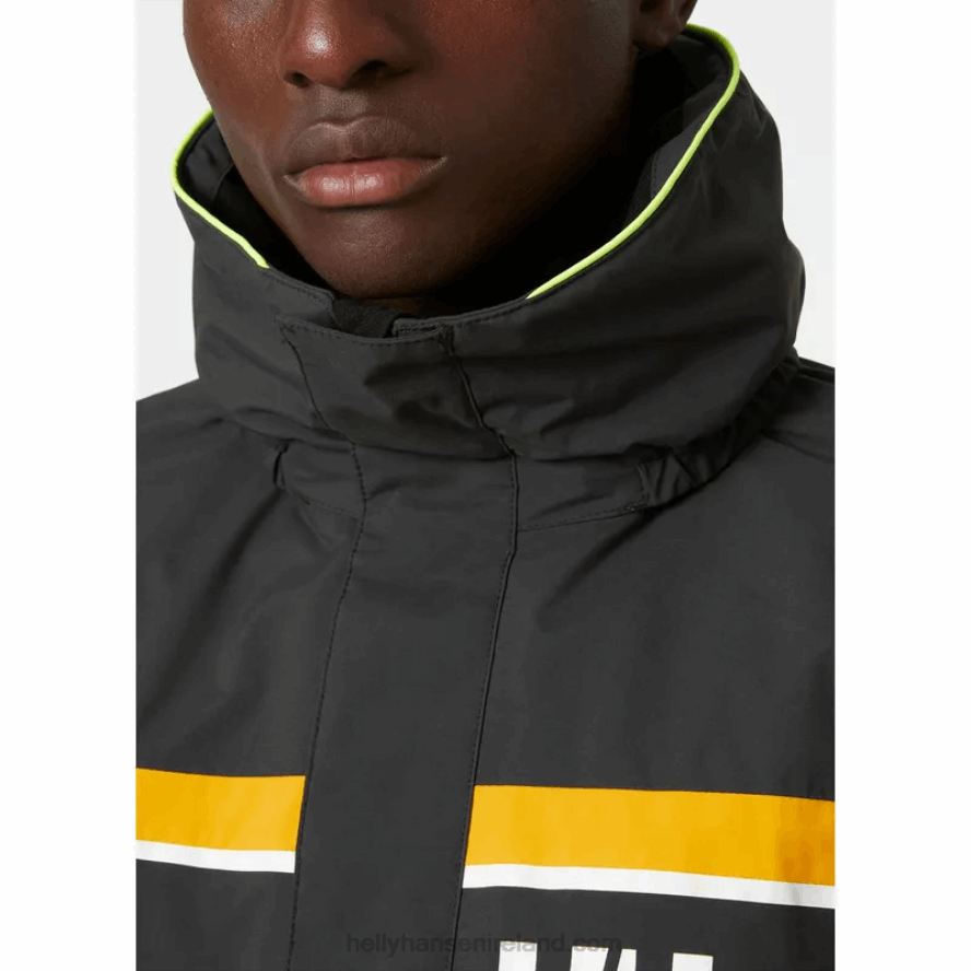 EBONY 8V222F110 Helly-Hansen MEN'S SALTHOLM SAILING JACKET