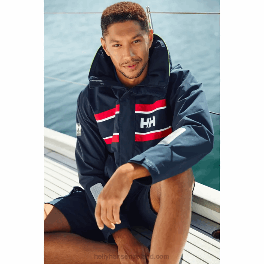 NAVY 8V222F111 Helly-Hansen MEN'S SALTHOLM SAILING JACKET