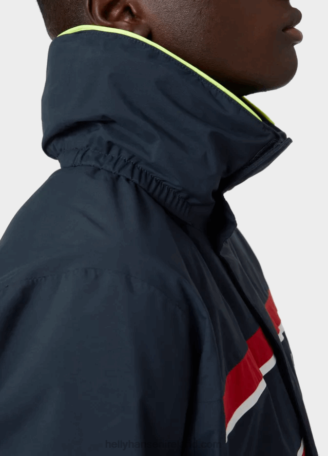 NAVY 8V222F111 Helly-Hansen MEN'S SALTHOLM SAILING JACKET
