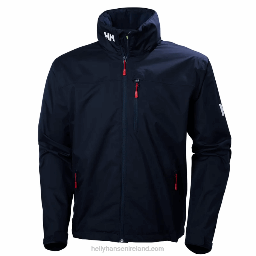 NAVY 8V222F16 Helly-Hansen MEN'S CREW HOODED SAILING JACKET