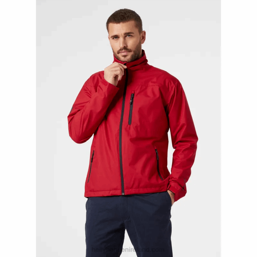 RED 8V222F30 Helly-Hansen MEN'S CREW SAILING JACKET