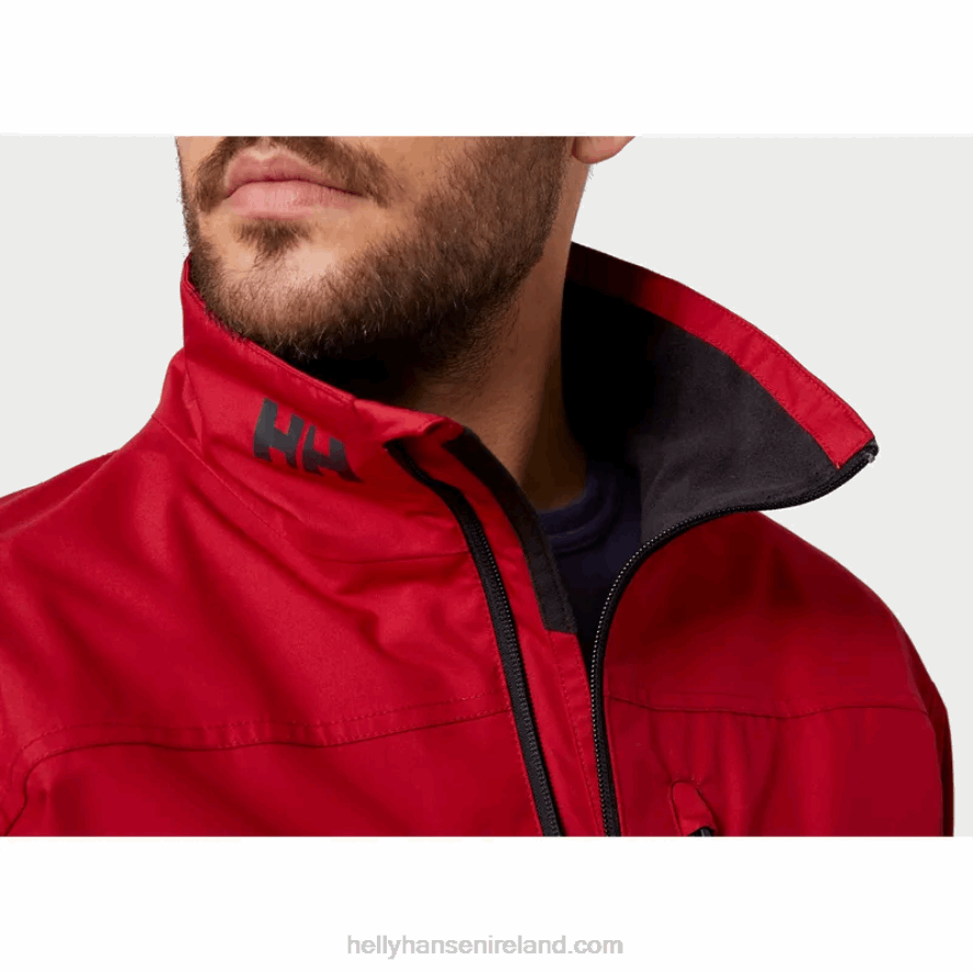 RED 8V222F30 Helly-Hansen MEN'S CREW SAILING JACKET