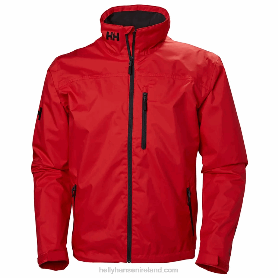 RED 8V222F6 Helly-Hansen MEN'S CREW MIDLAYER SAILING JACKET