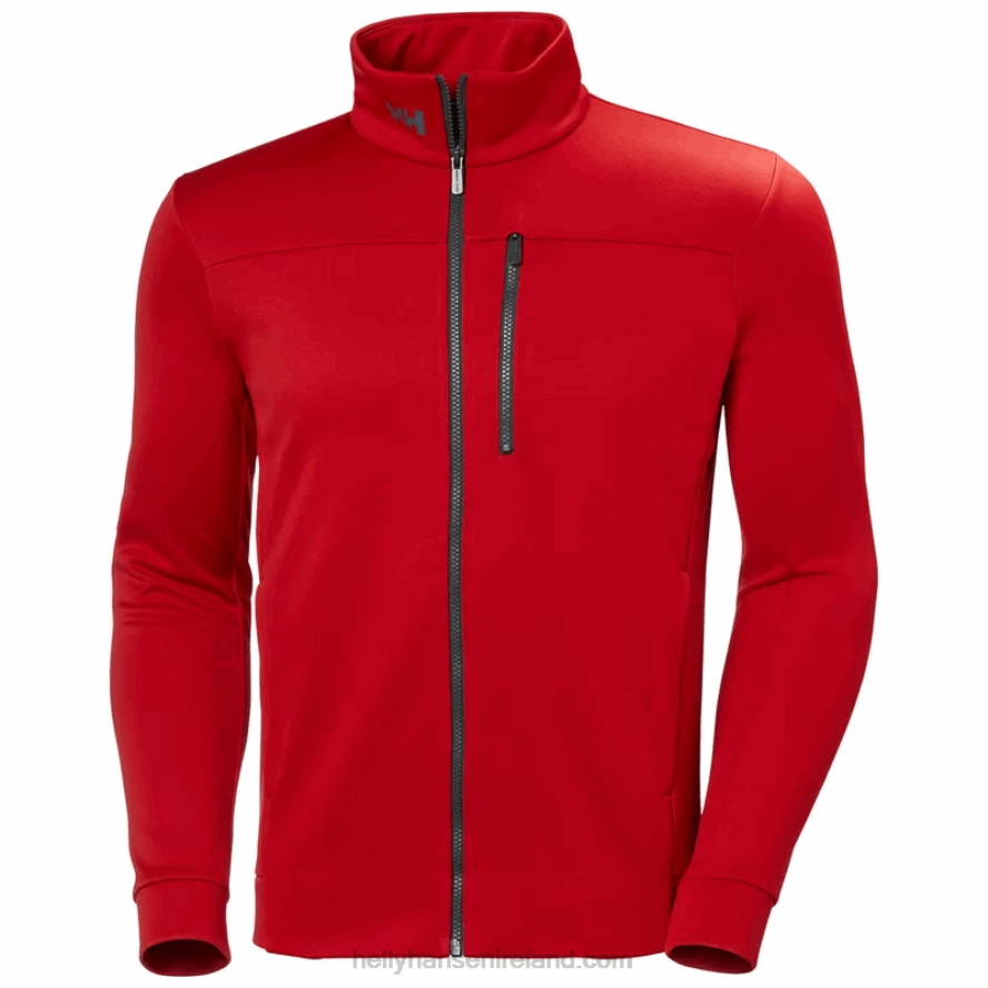 RED 8V222F98 Helly-Hansen MEN'S CREW FLEECE JACKET
