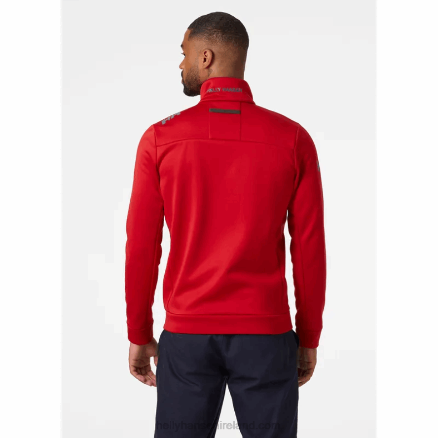 RED 8V222F98 Helly-Hansen MEN'S CREW FLEECE JACKET