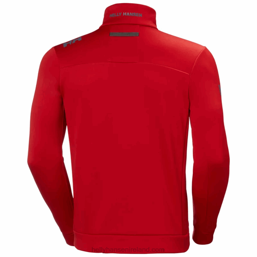 RED 8V222F98 Helly-Hansen MEN'S CREW FLEECE JACKET