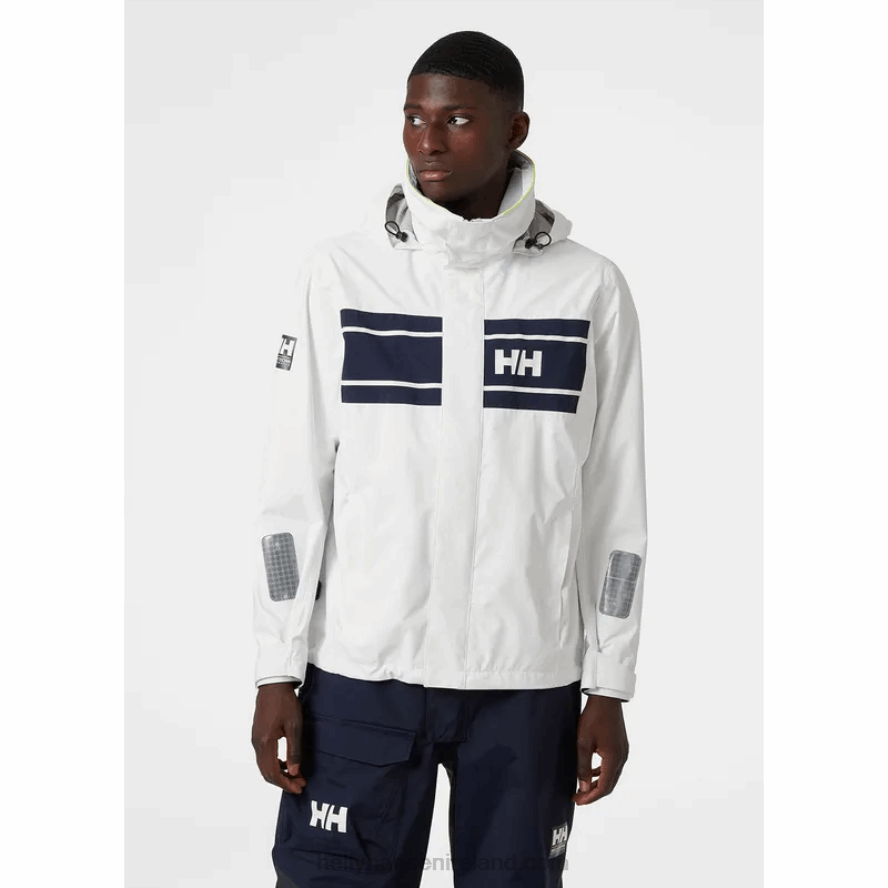 WHITE 8V222F109 Helly-Hansen MEN'S SALTHOLM SAILING JACKET