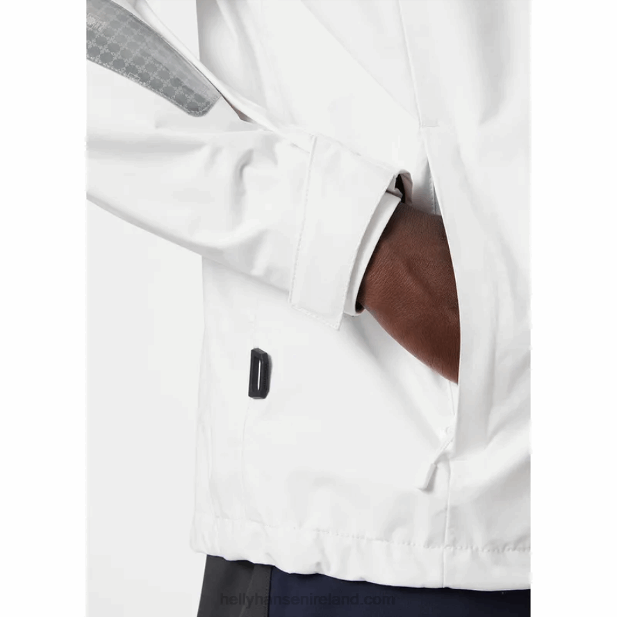 WHITE 8V222F109 Helly-Hansen MEN'S SALTHOLM SAILING JACKET