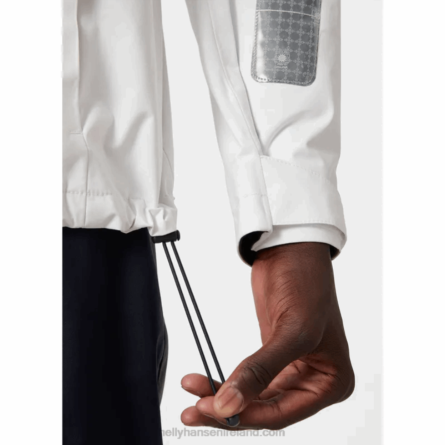 WHITE 8V222F109 Helly-Hansen MEN'S SALTHOLM SAILING JACKET